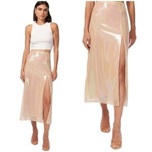 New! Cami NYC Artemis Opal Sequin Midi Skirt with Slit 🤍 size 8 NWT!